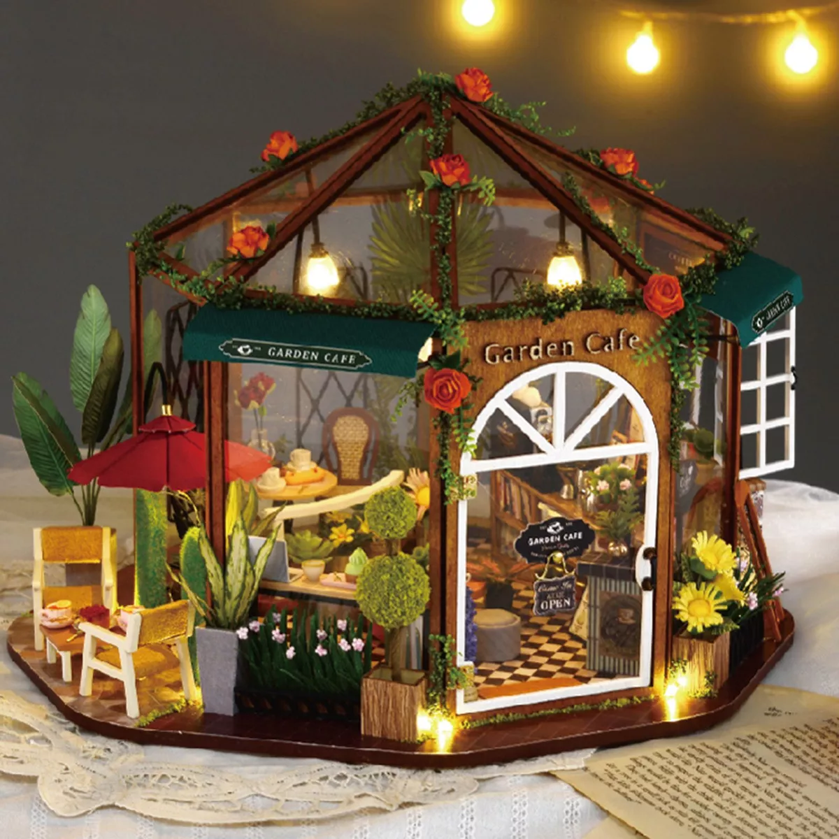 Rokrgeek Alice's Garden Cafe Miniature Dollhouse Kit - Image 3