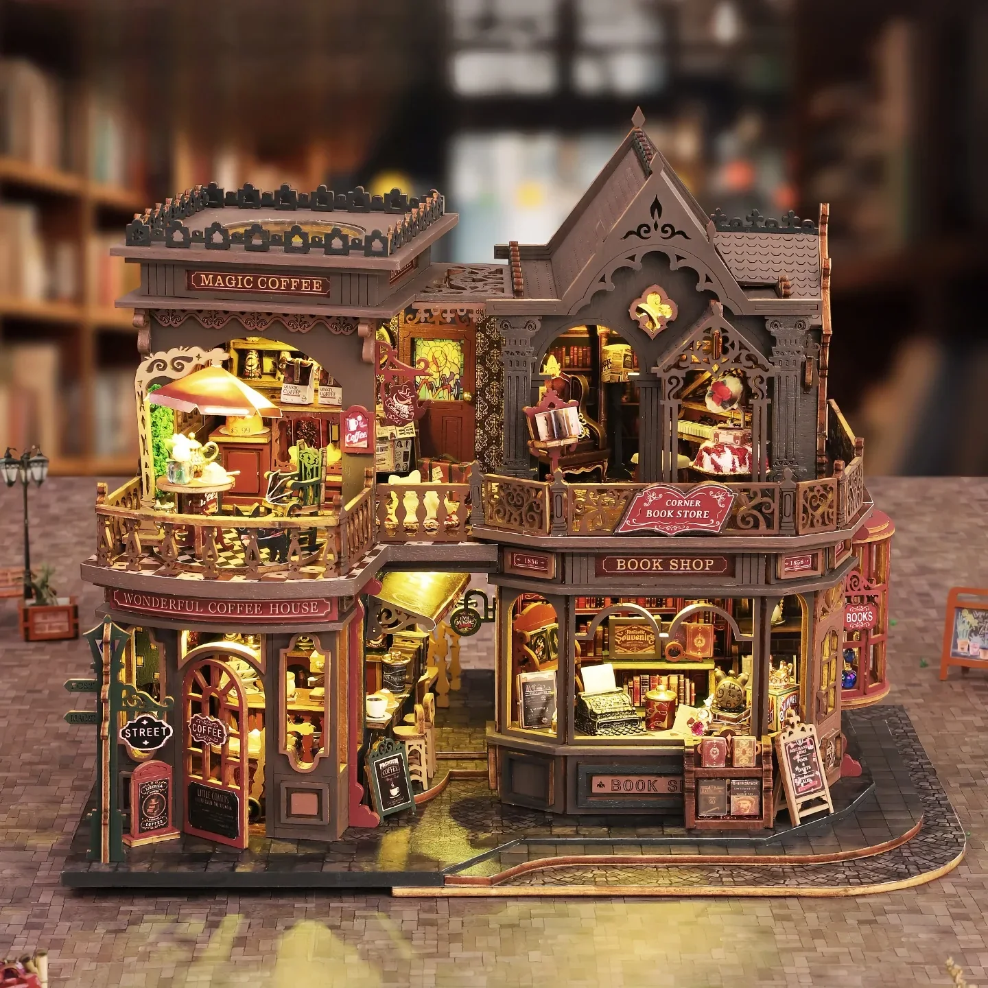 Rokrgeek Letter Coffee DIY Miniature House - Image 2