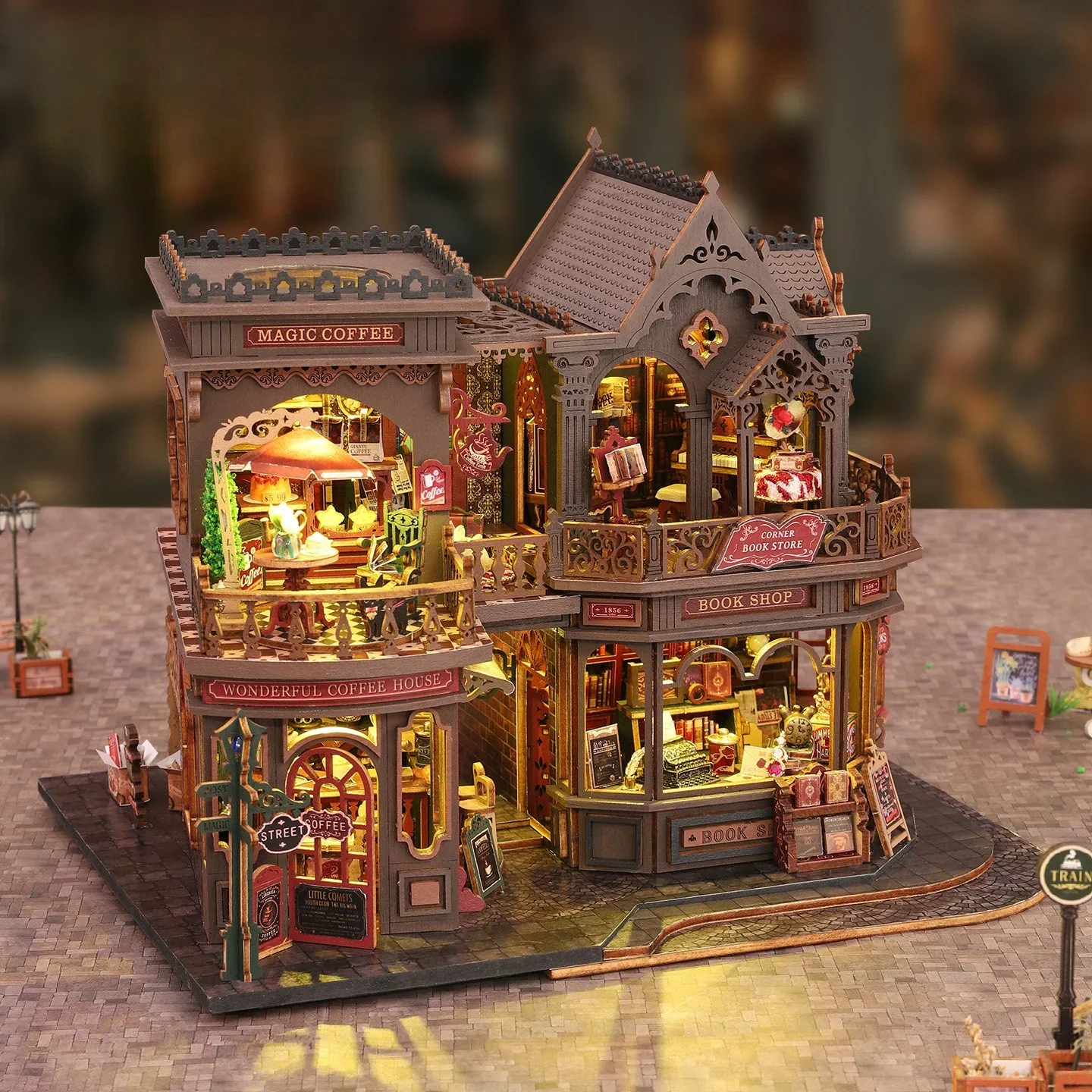Rokrgeek Letter Coffee DIY Miniature House - Image 3