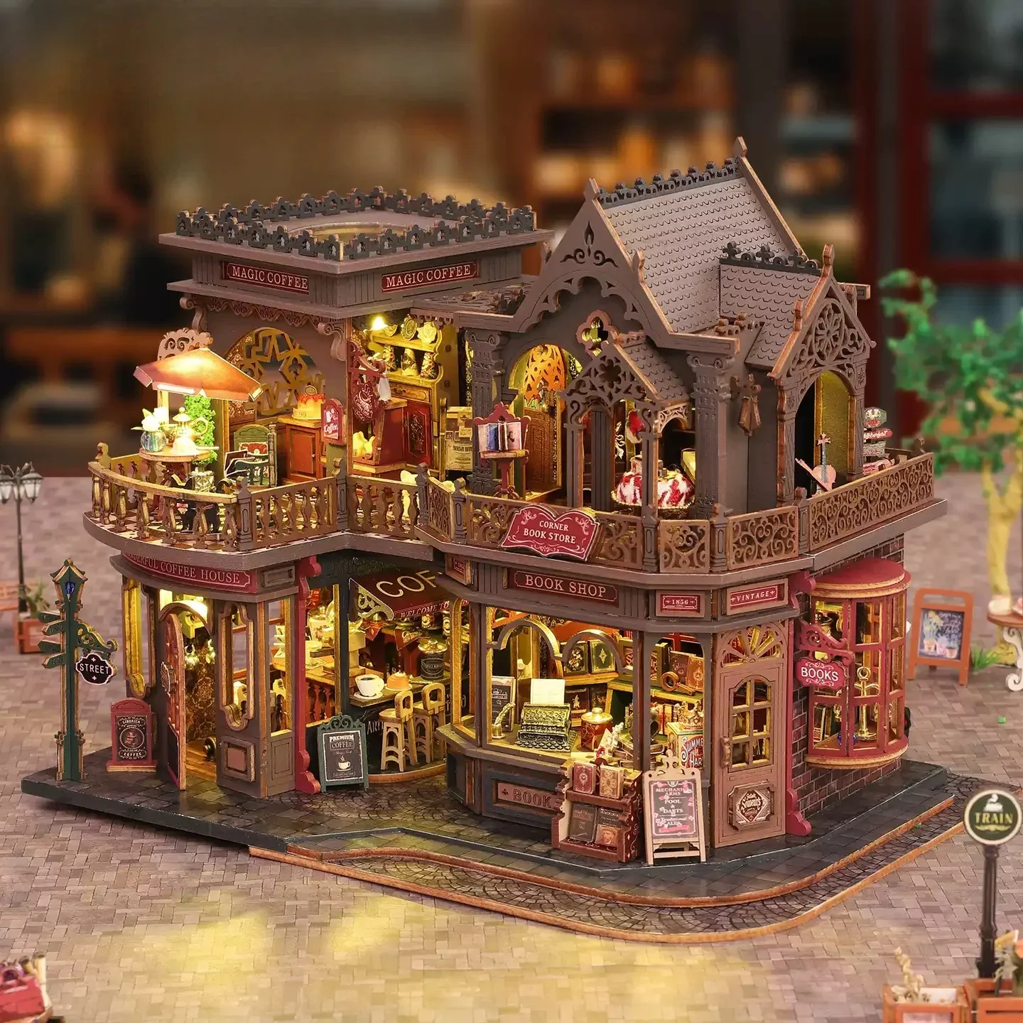 Rokrgeek Letter Coffee DIY Miniature House - Image 4