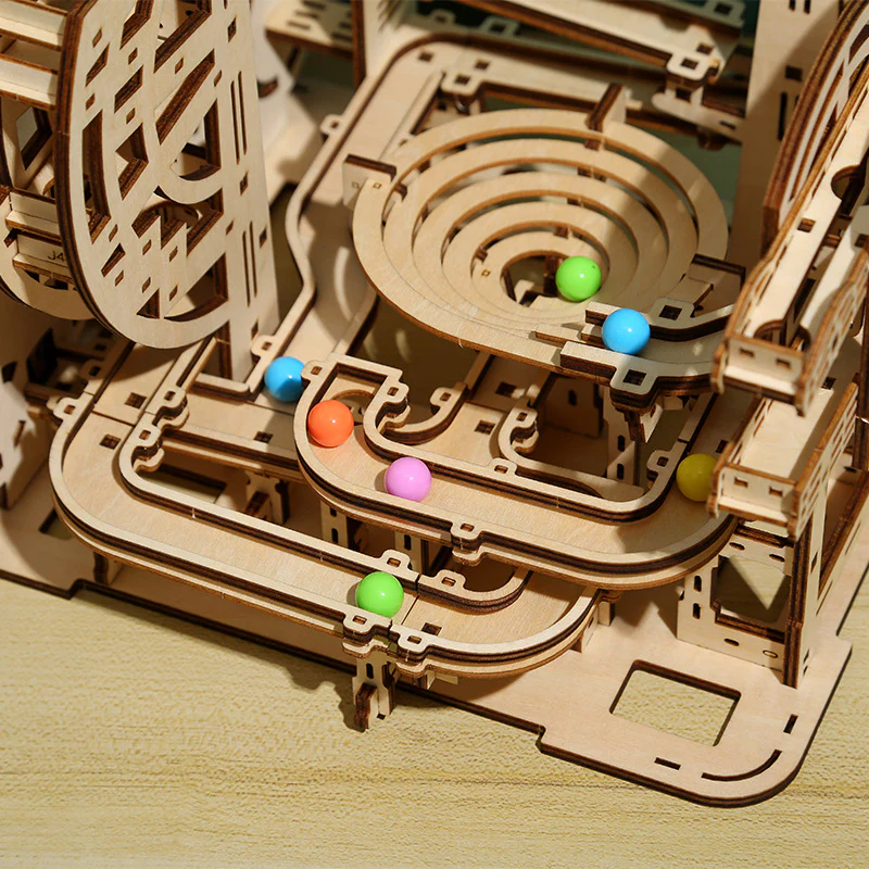 Rokrgeek Marble Climber Fortress Wooden Marble Run 3D Puzzle - Image 3