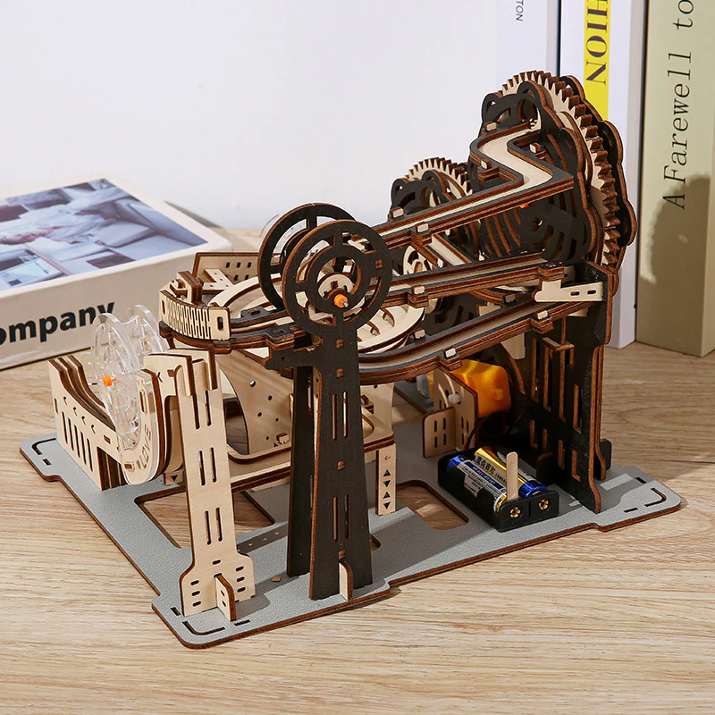 Rokrgeek Marble Run Night City Wooden 3D Puzzle - Image 2