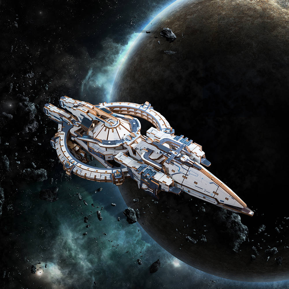 Rokrgeek 3. Body Problem Battleship 3d Wooden Puzzle - Image 3
