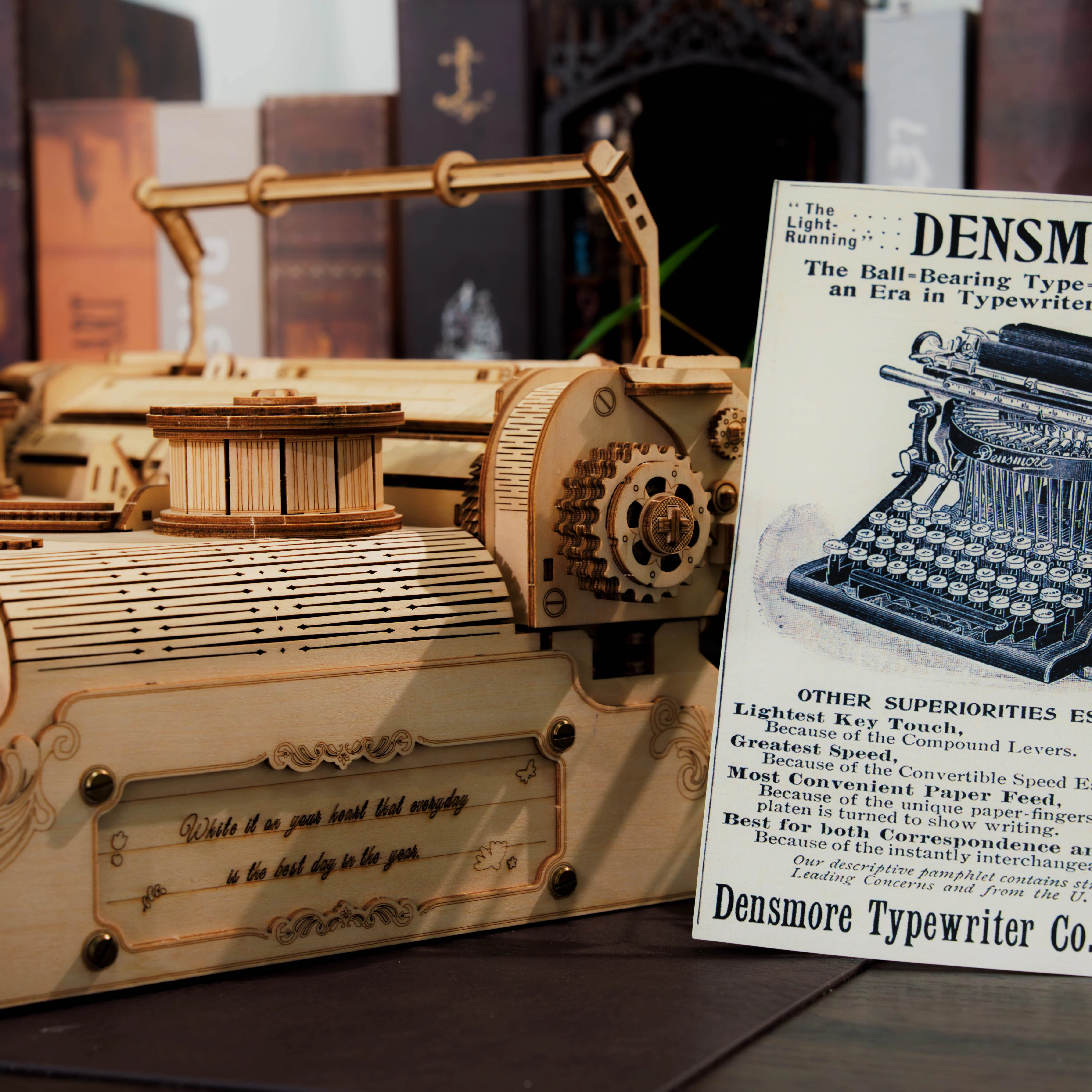 Rokrgeek Classic Typewriter Mechanical 3D Wooden Puzzle - Image 6