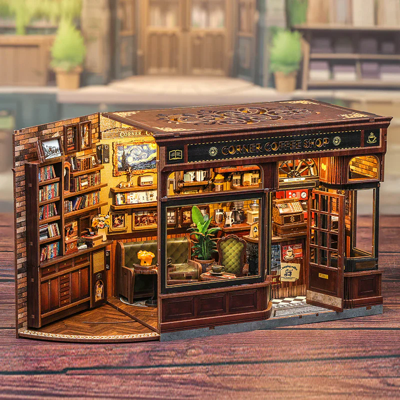 Rokrgeek Corner Coffee Shop Miniature House Kit - Image 2