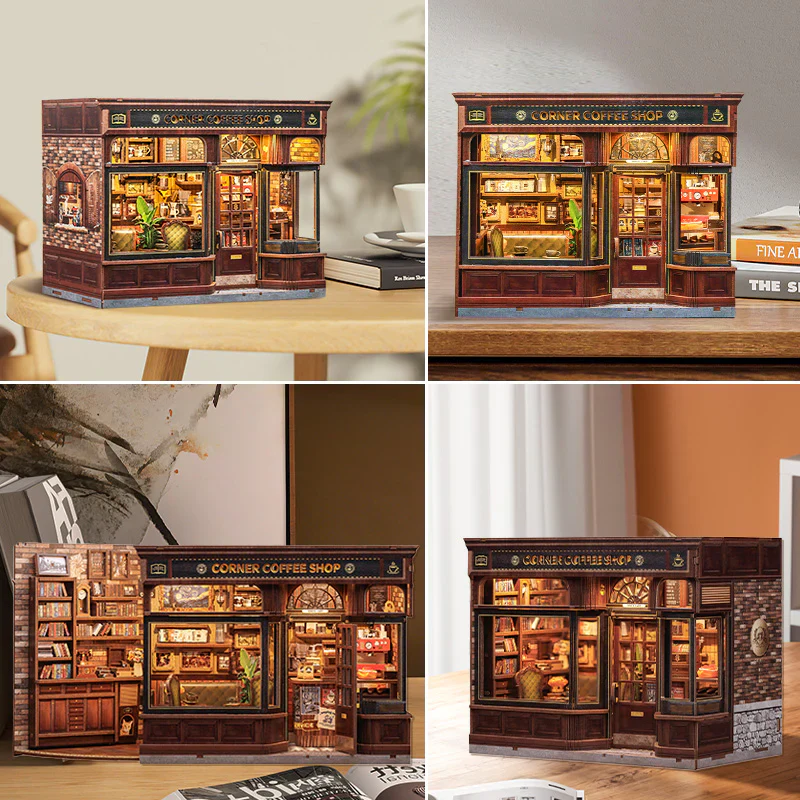 Rokrgeek Corner Coffee Shop Miniature House Kit - Image 4