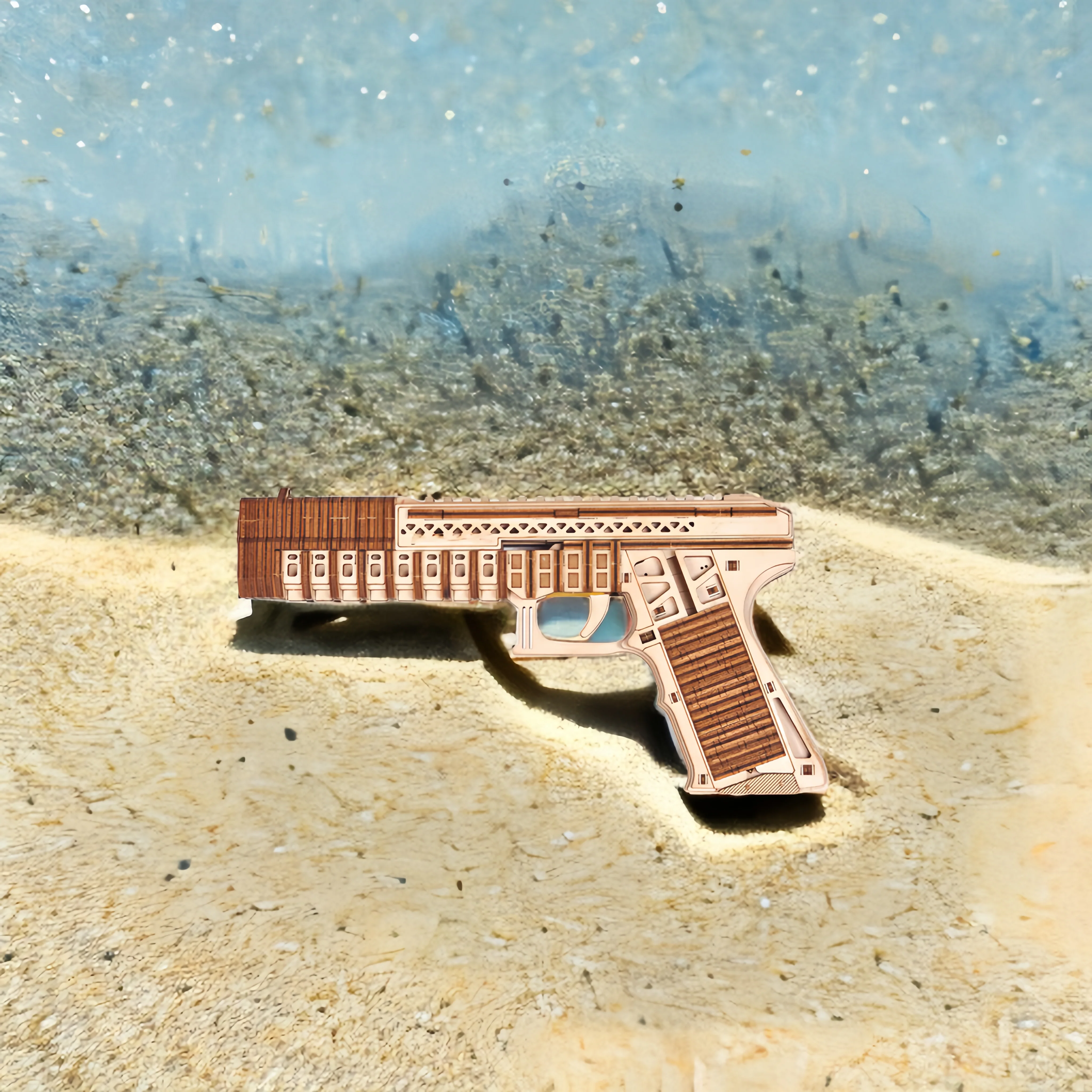 Rokrgeek Desert Eagle Pistol 3D Wooden Gun Puzzle - Image 6