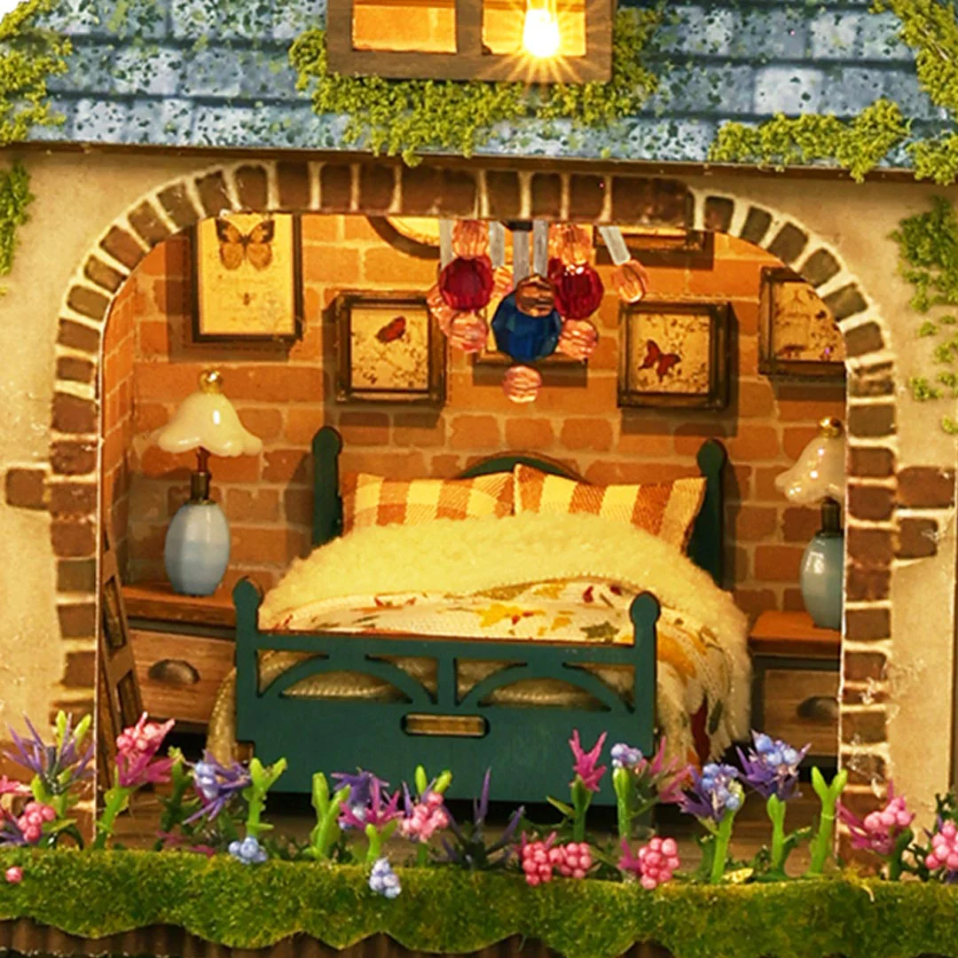 rokrgeek Enchanted Forest Cottage Miniature House Kit - Image 6