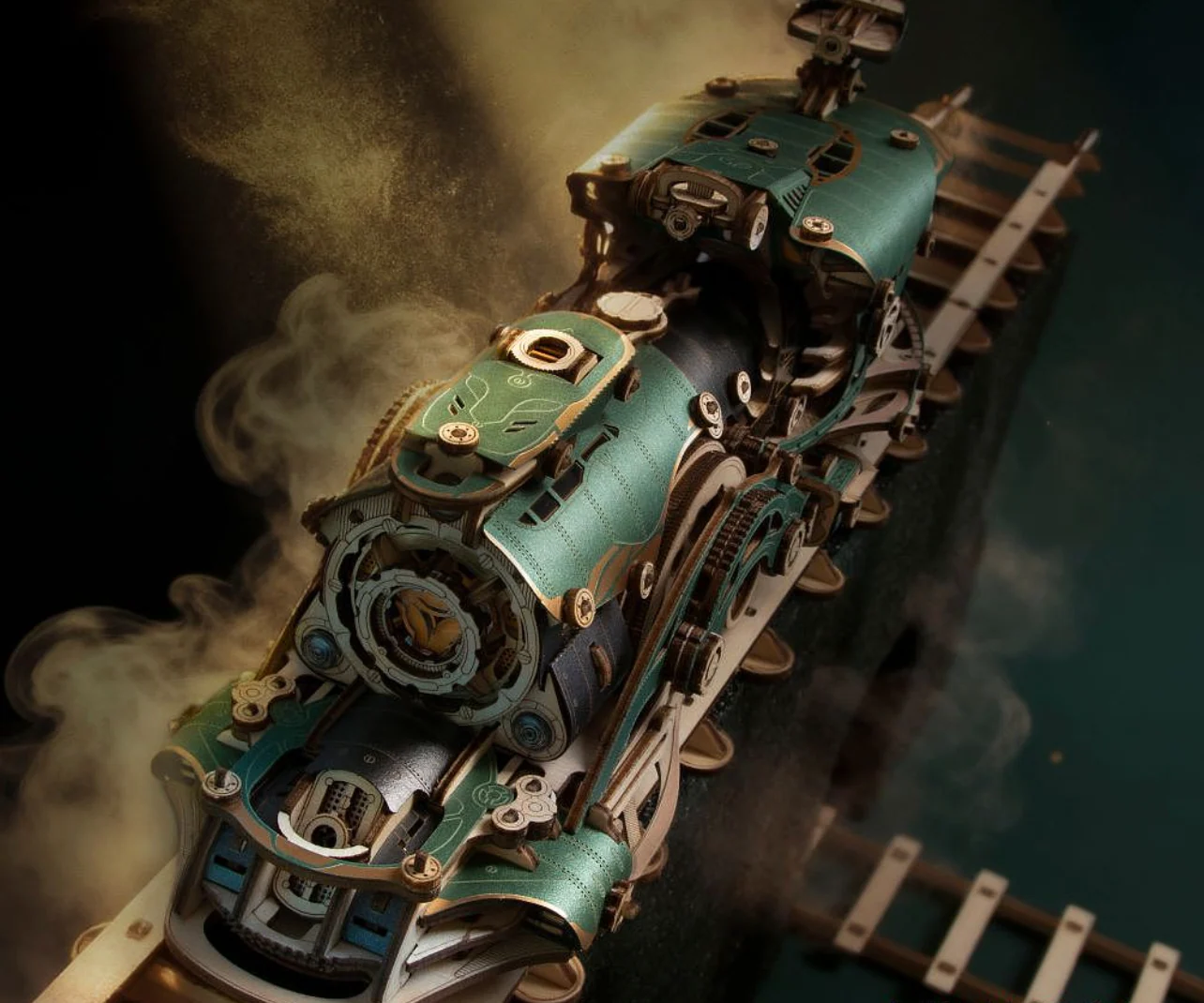 Rokrgeek Fantasy Steampunk Train 3D Wooden Puzzle - Image 5