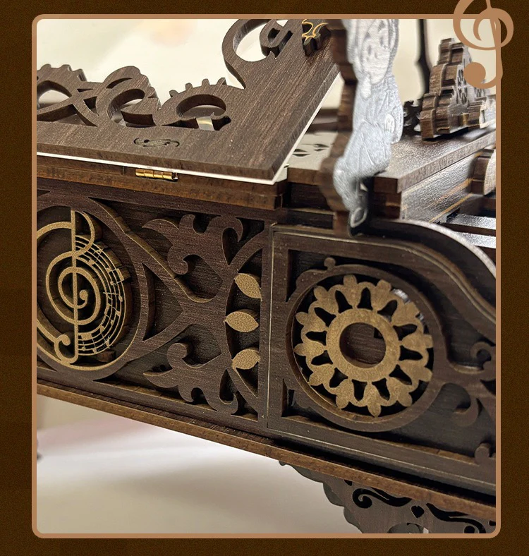 Rokrgeek Retro Piano Music Box 3D Wooden Puzzle - Image 5