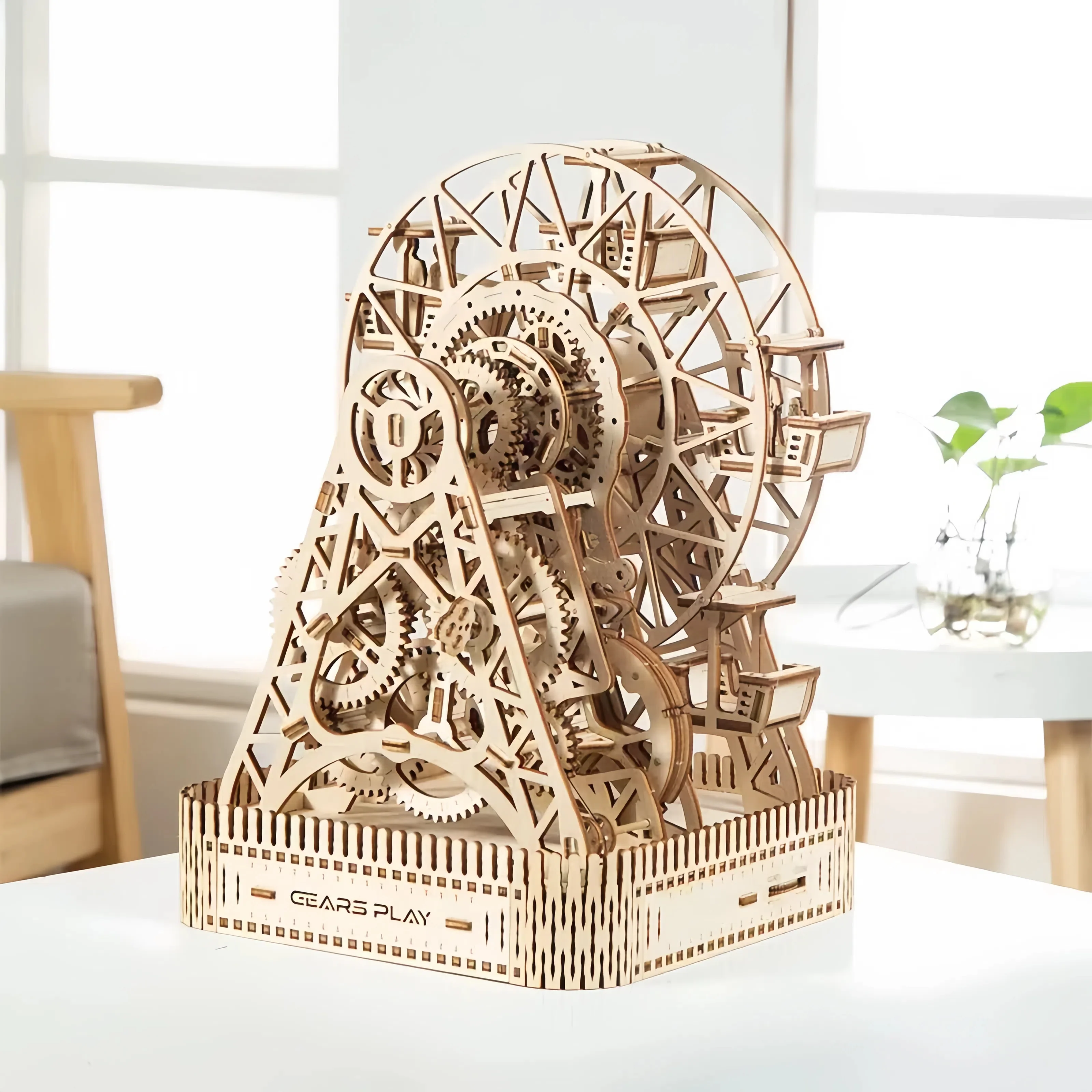 Rokrgeek Mechanical Ferris Wheel 3D Wooden Puzzle - Image 3