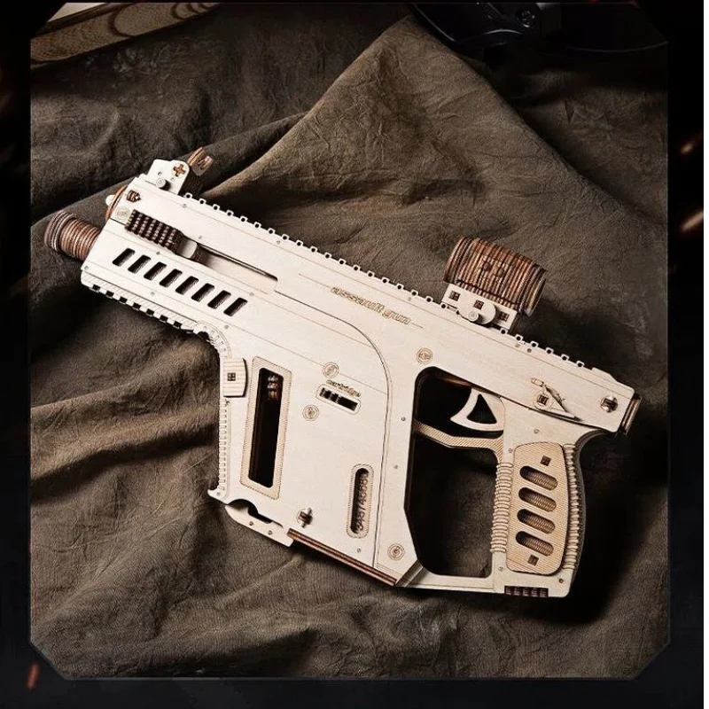 rokrgeek Submachine Gun 3D Wooden Puzzle - Image 3