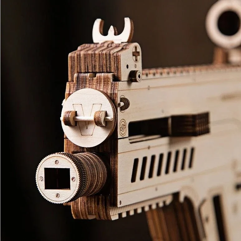 rokrgeek Submachine Gun 3D Wooden Puzzle - Image 4